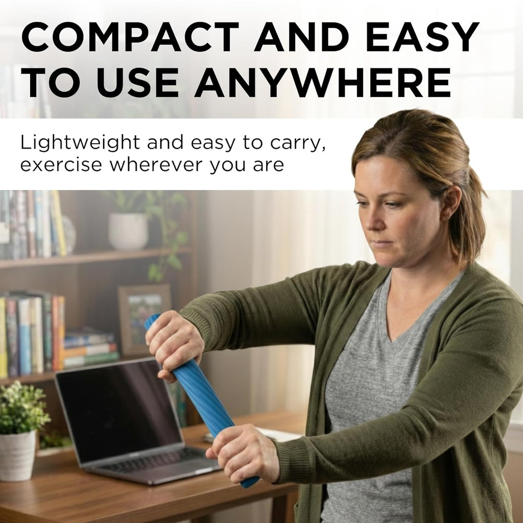 Flexbar, Tennis Elbow Therapy Bar, Relieve Tendonitis Pain & Improve Grip Strength, Resistance Bar for Golfers Elbow & Tendinitis, Blue, Heavy, Advanced