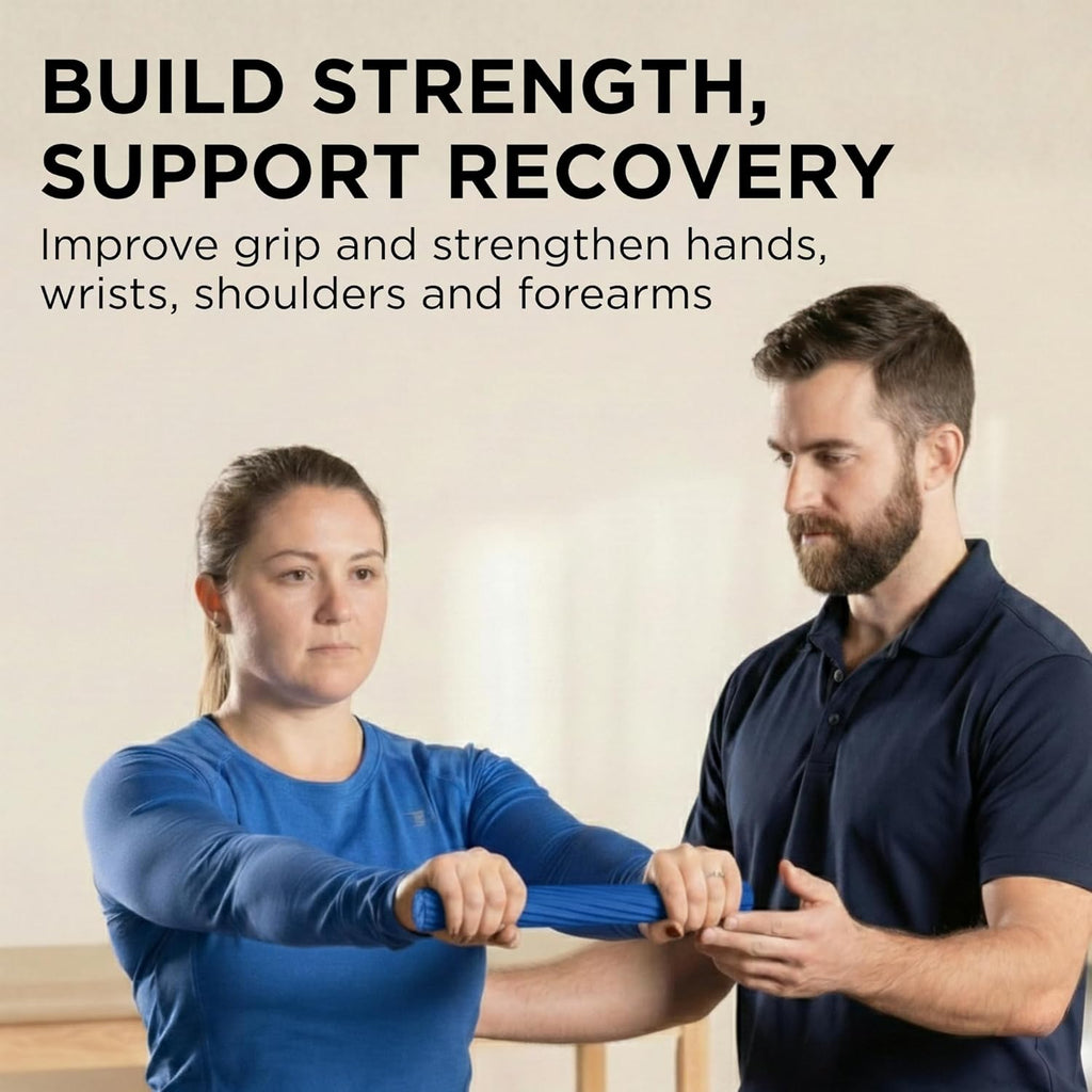 Flexbar, Tennis Elbow Therapy Bar, Relieve Tendonitis Pain & Improve Grip Strength, Resistance Bar for Golfers Elbow & Tendinitis, Blue, Heavy, Advanced