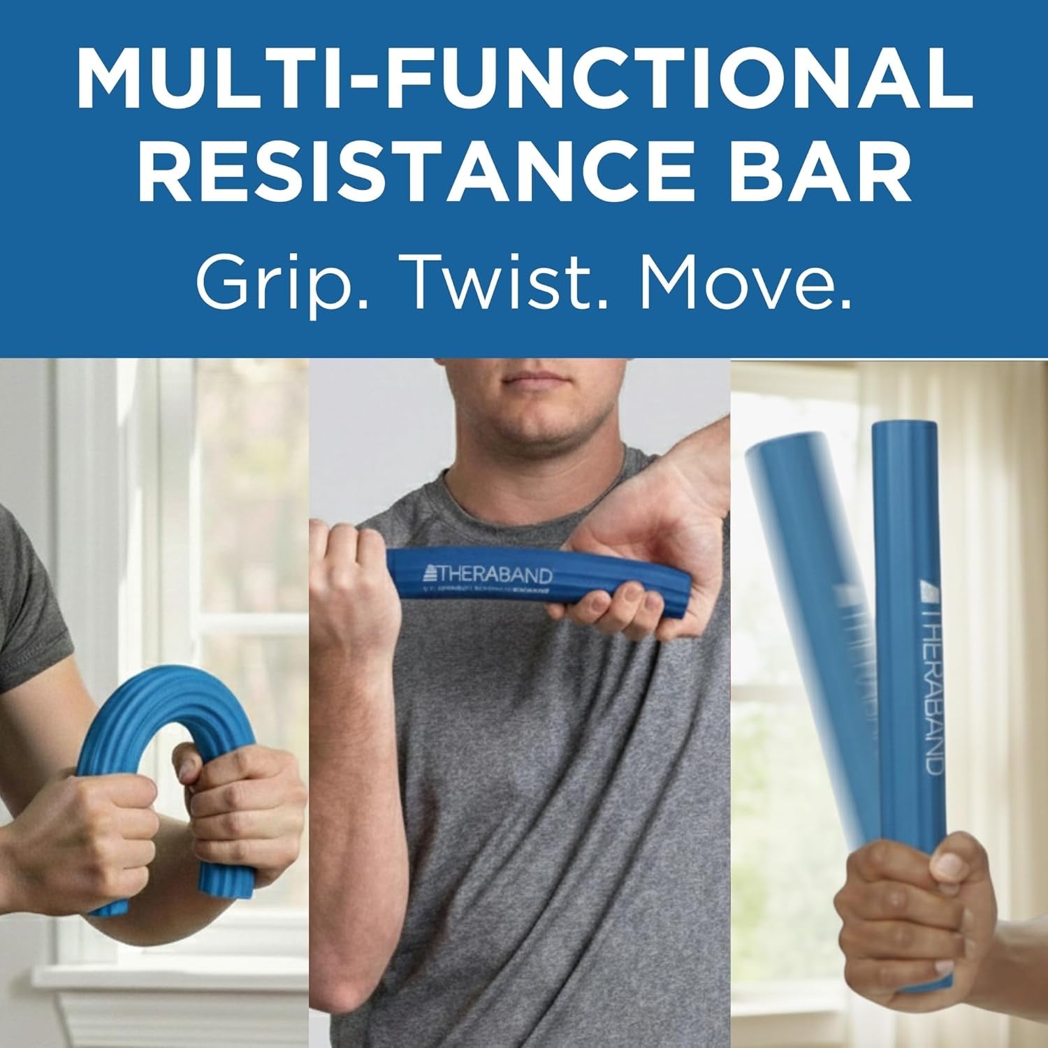 Flexbar, Tennis Elbow Therapy Bar, Relieve Tendonitis Pain & Improve Grip Strength, Resistance Bar for Golfers Elbow & Tendinitis, Blue, Heavy, Advanced